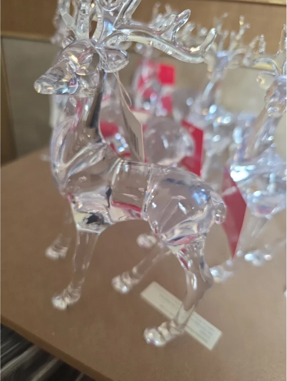 6 Nwt Acrylic Standing Reindeer